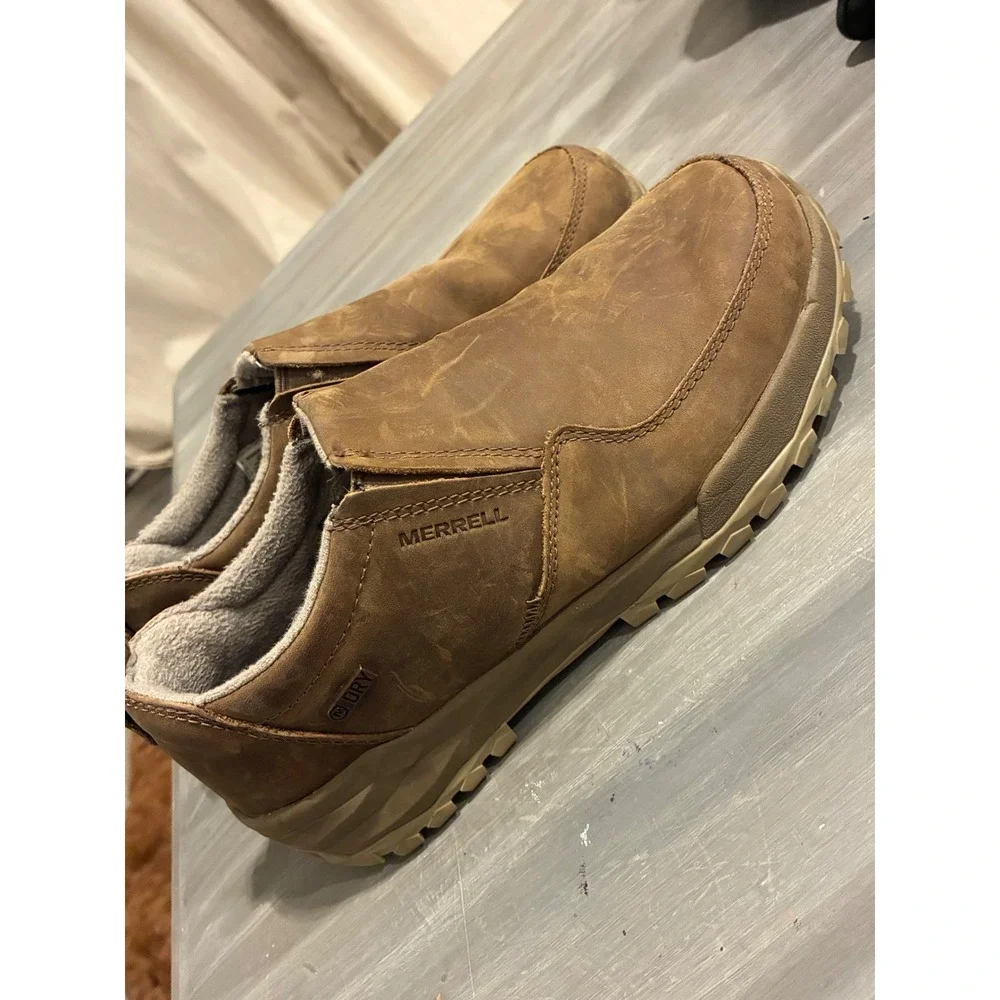 Merrell Coldpack Ice+ Moc Waterproof Brown Leather Winter Shoes J05118 Womens 7